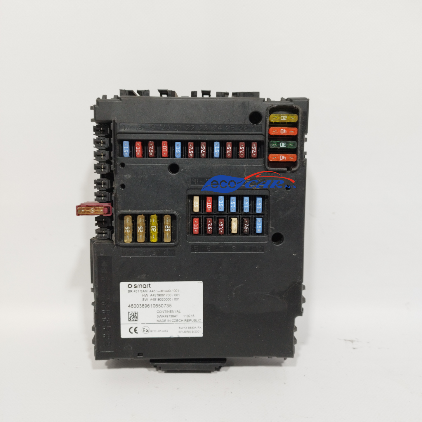 Centralina Sam Smart fortwo 451 1.0 B 2010 Cod: A4519061000/001 ecoAC11217
