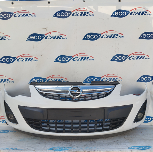 White Front Bumper Opel Corsa D Restyling 2011 ecoAG5655