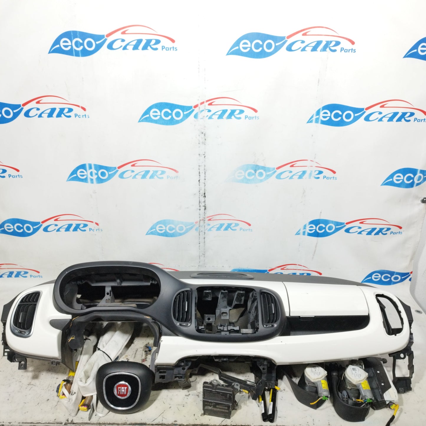 Airbag-Set für Fiat 500 L (Baujahr 2013), schwarz-weiß, ecoAC9297