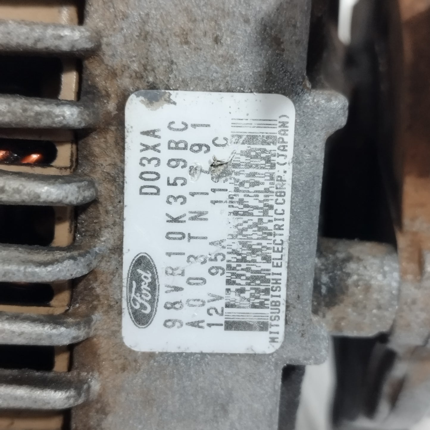 Alternatore Ford Transit III serie 2.5 D 1994-2000 cod: 98vb10k359bc ecoAC16304