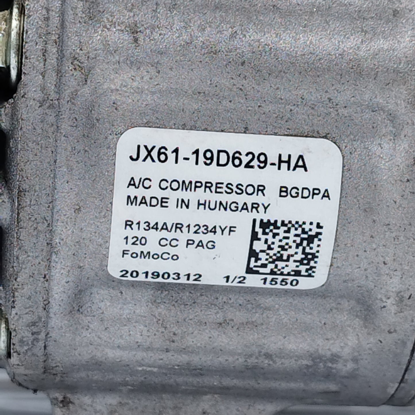 Compressore a / c Ford Focus 1.0 TB 2020 2 pin cod: JX61-19D629-HA ecoAC15701