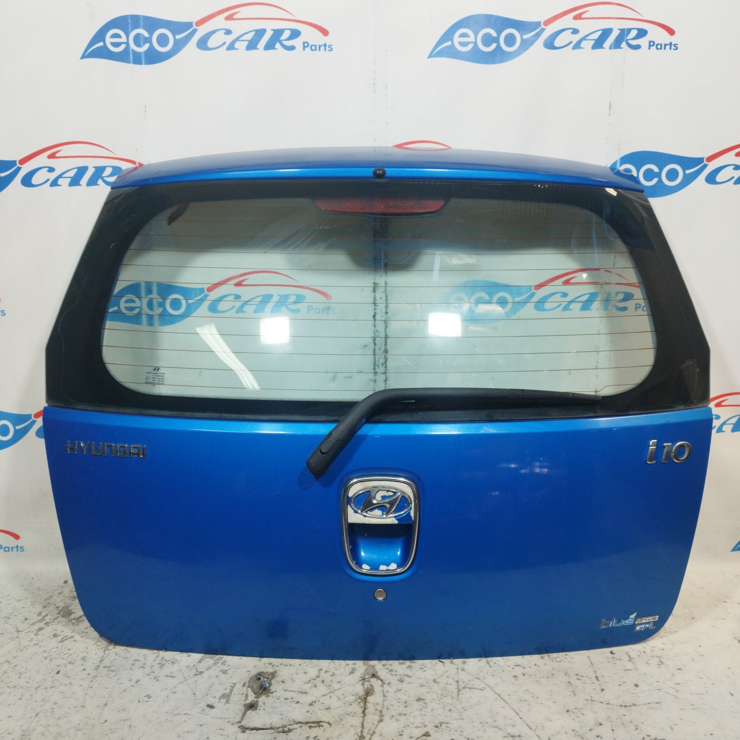 Hyundai i10 2009 ecoAC9666 Elektrische blaue Heckklappe