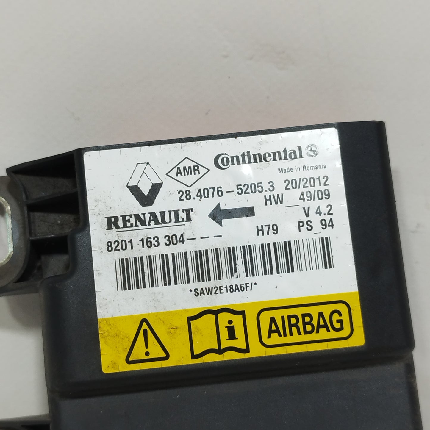 Kit Airbag Dacia Duster 2012 Cod: 8201163304 ecoAC13738