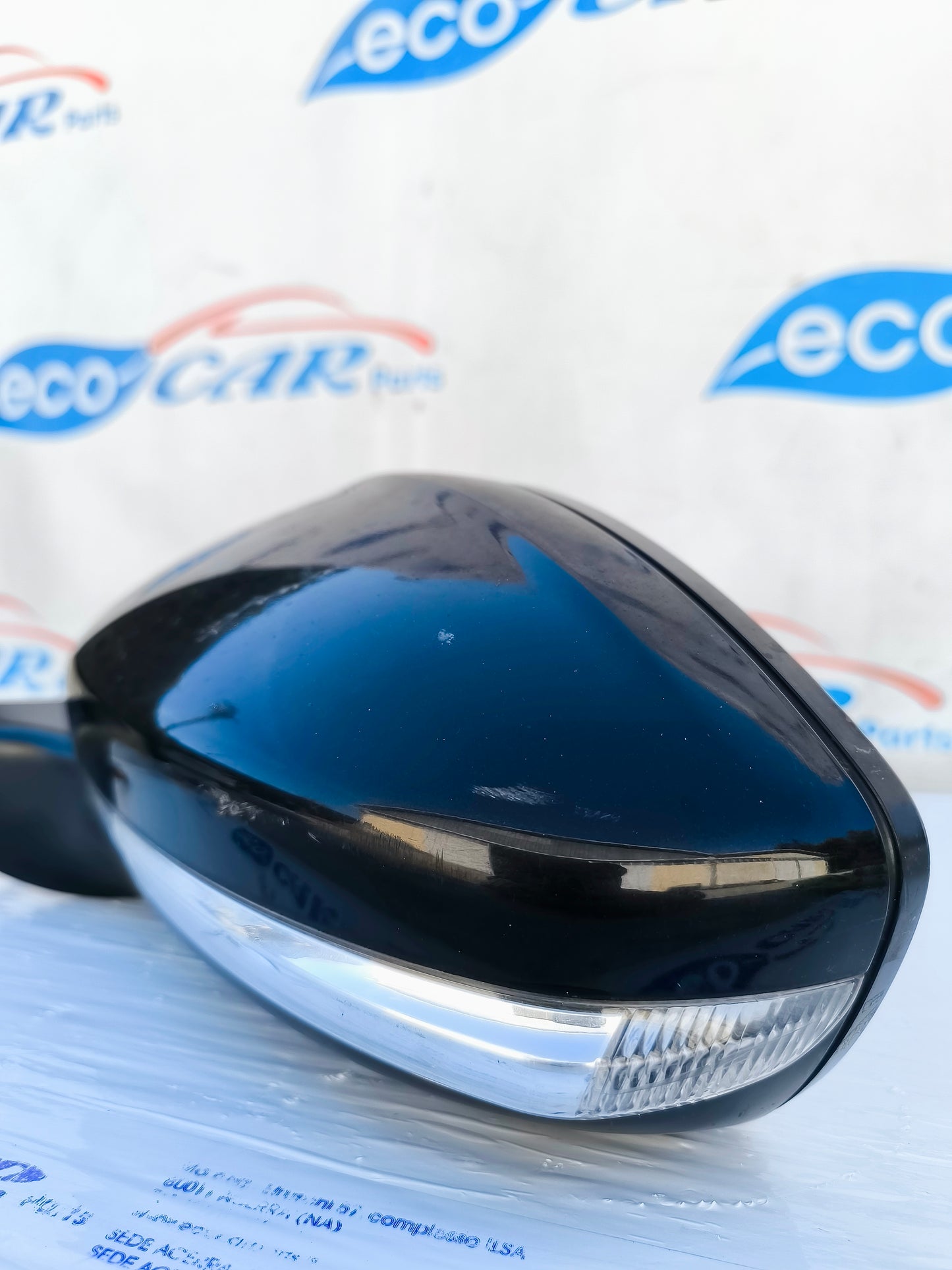 Schwarzer linker Außenspiegel Peugeot 208 2013, 2 Pins, 7 Drähte, ecoAG5736