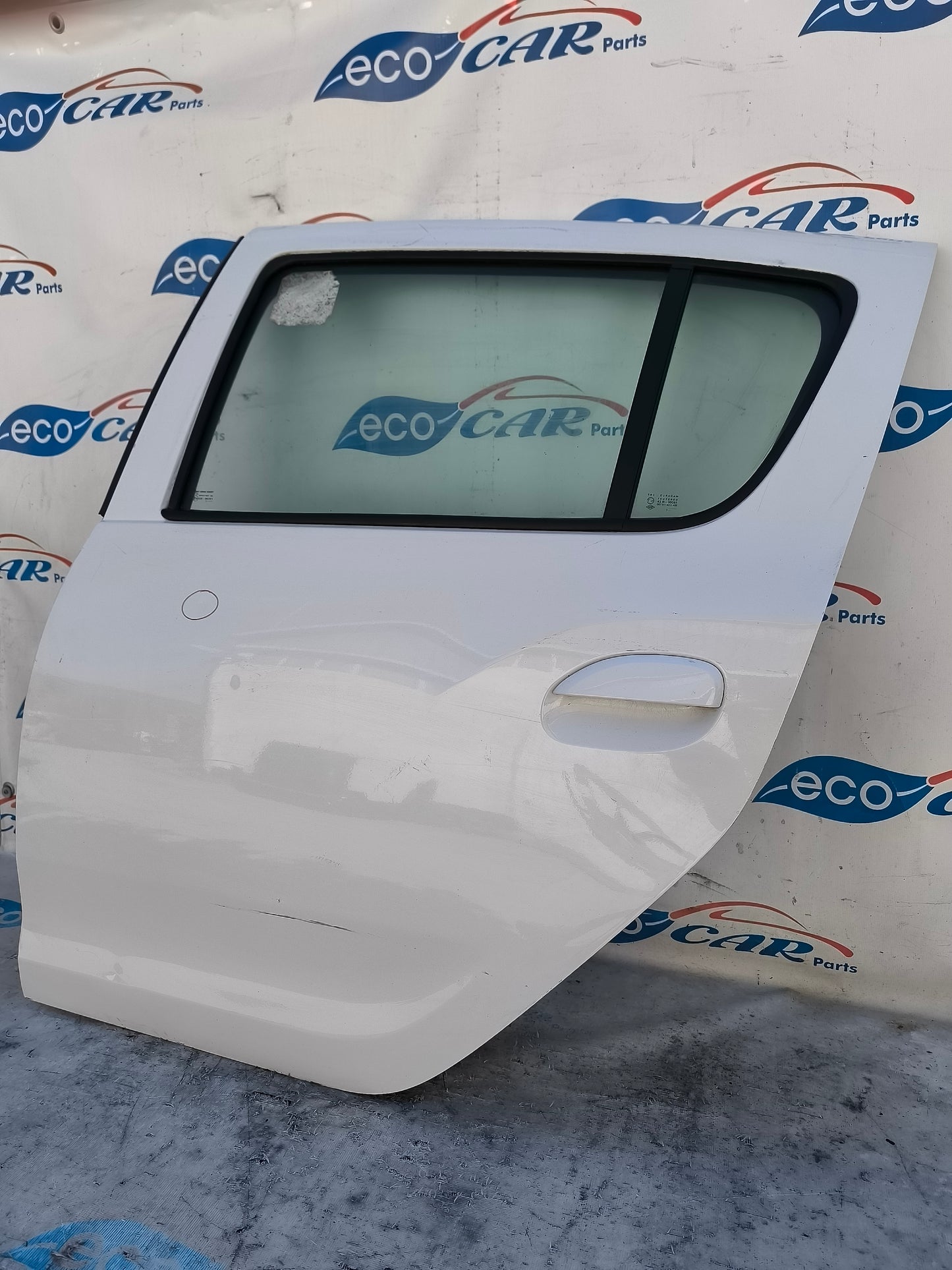 Rear door left white Dacia Sandero 2012 ecoAG5882