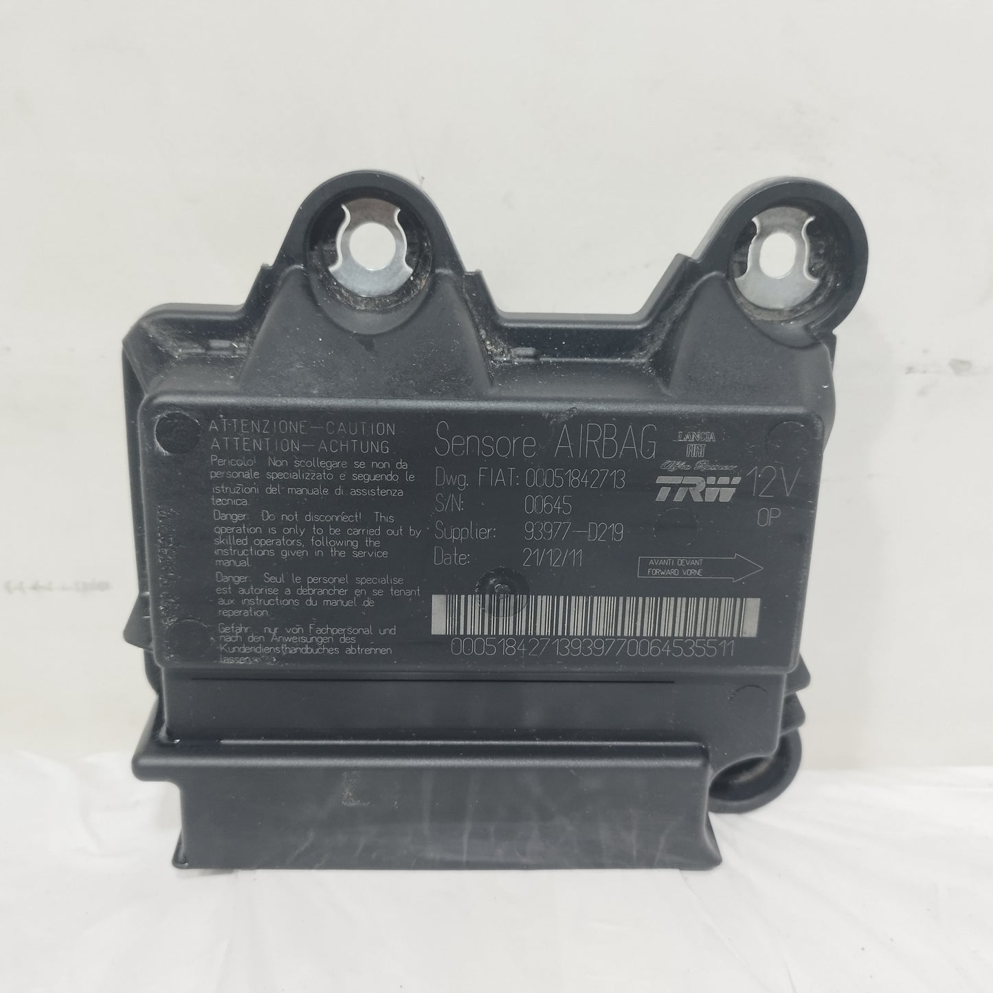 Centralina airbag Fiat New Panda 2012-2024 cod: 00051842713 ecoAC16129