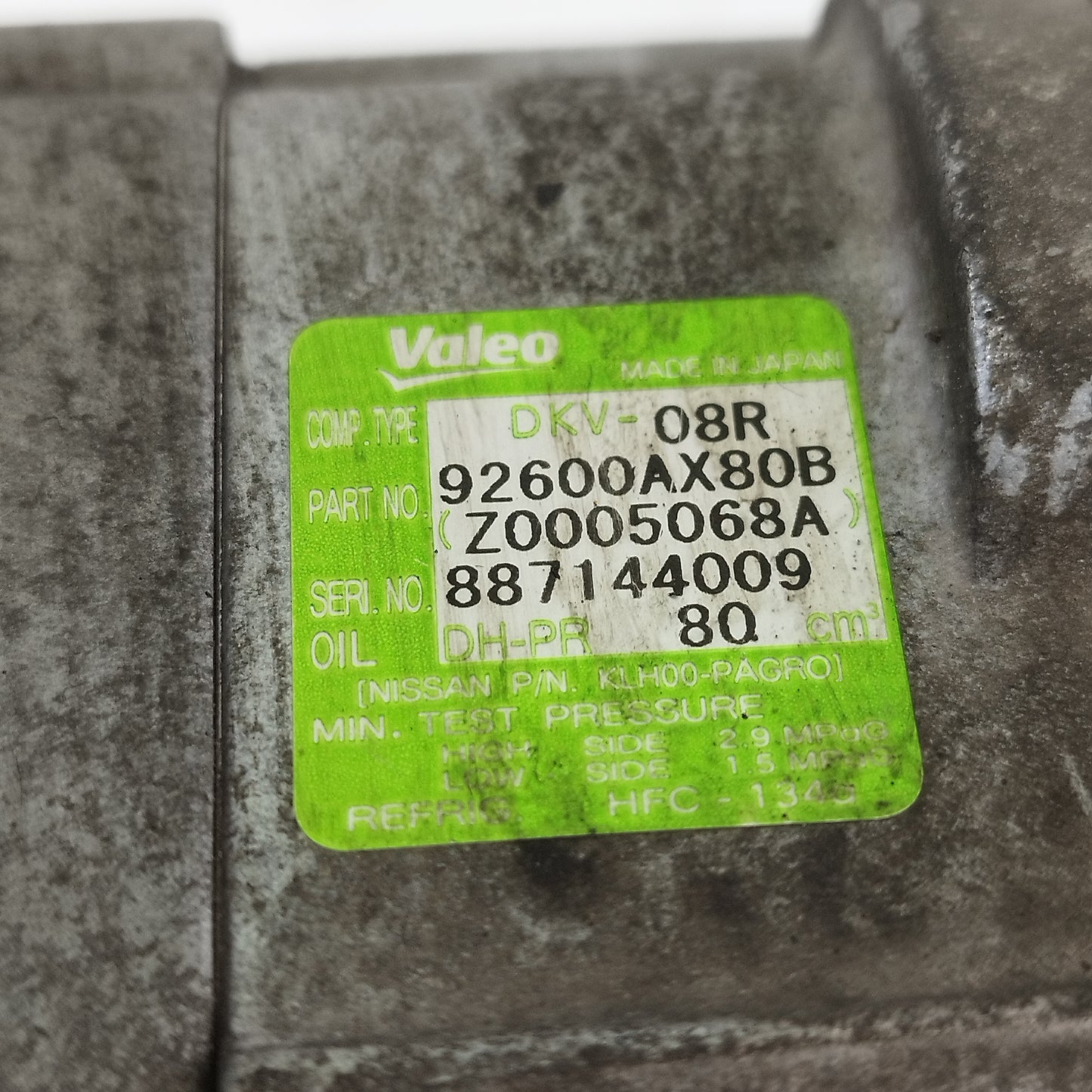 Compressore a / c Nissan Micra K12 1.2 B 2002-2013 cod: 92600AX80B ecoAC16096