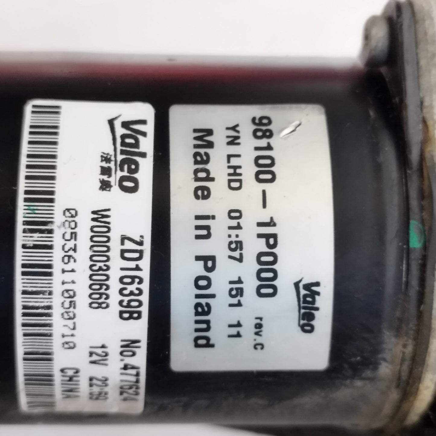 Motorino tergicristalli anteriore Hyundai IX20 2011 Cod: 98100-18000 ecoAC13508