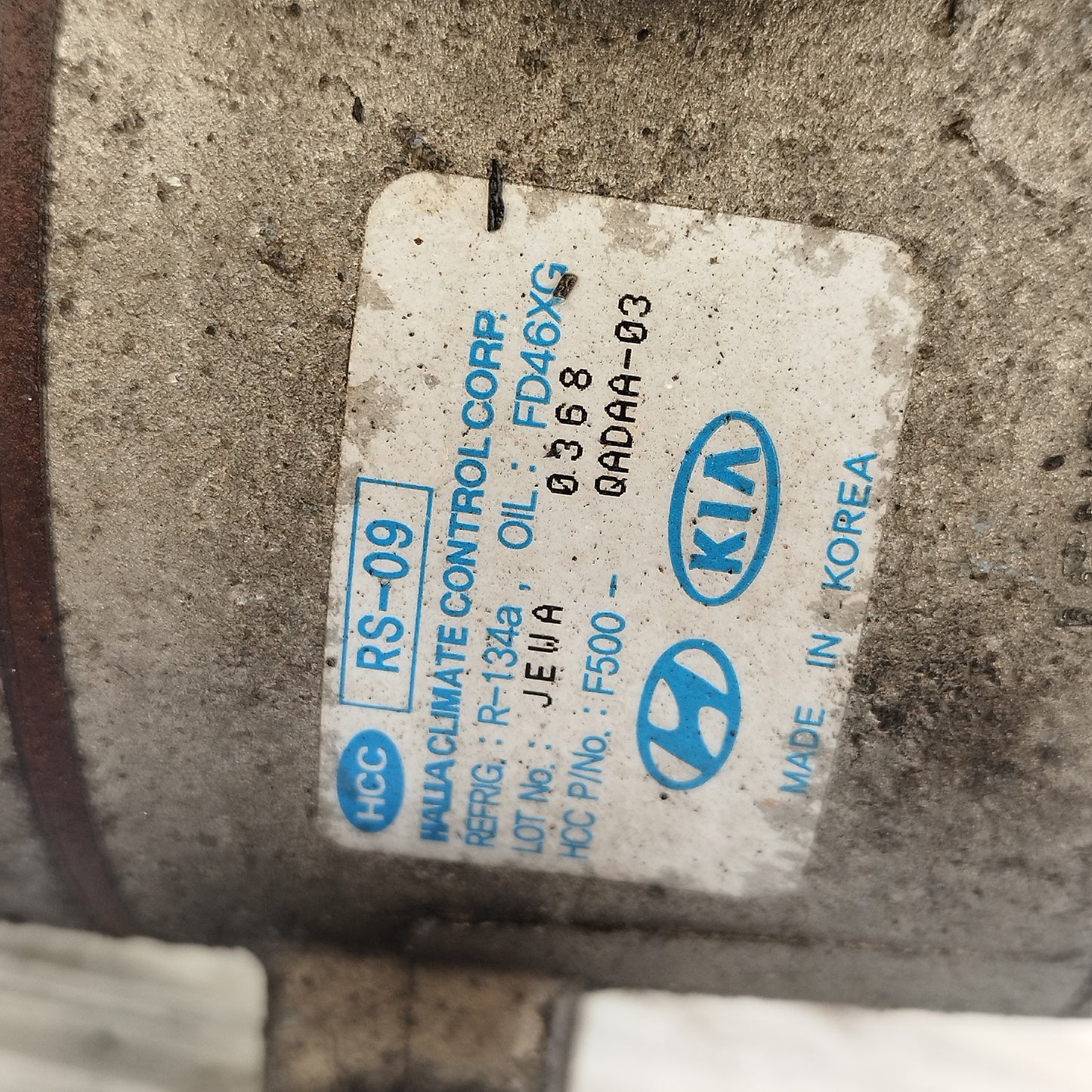Compressore a / c Hyundai I10 1.0 B 2011-2019 1 pin cod: qadaa-03 ecoAC16007