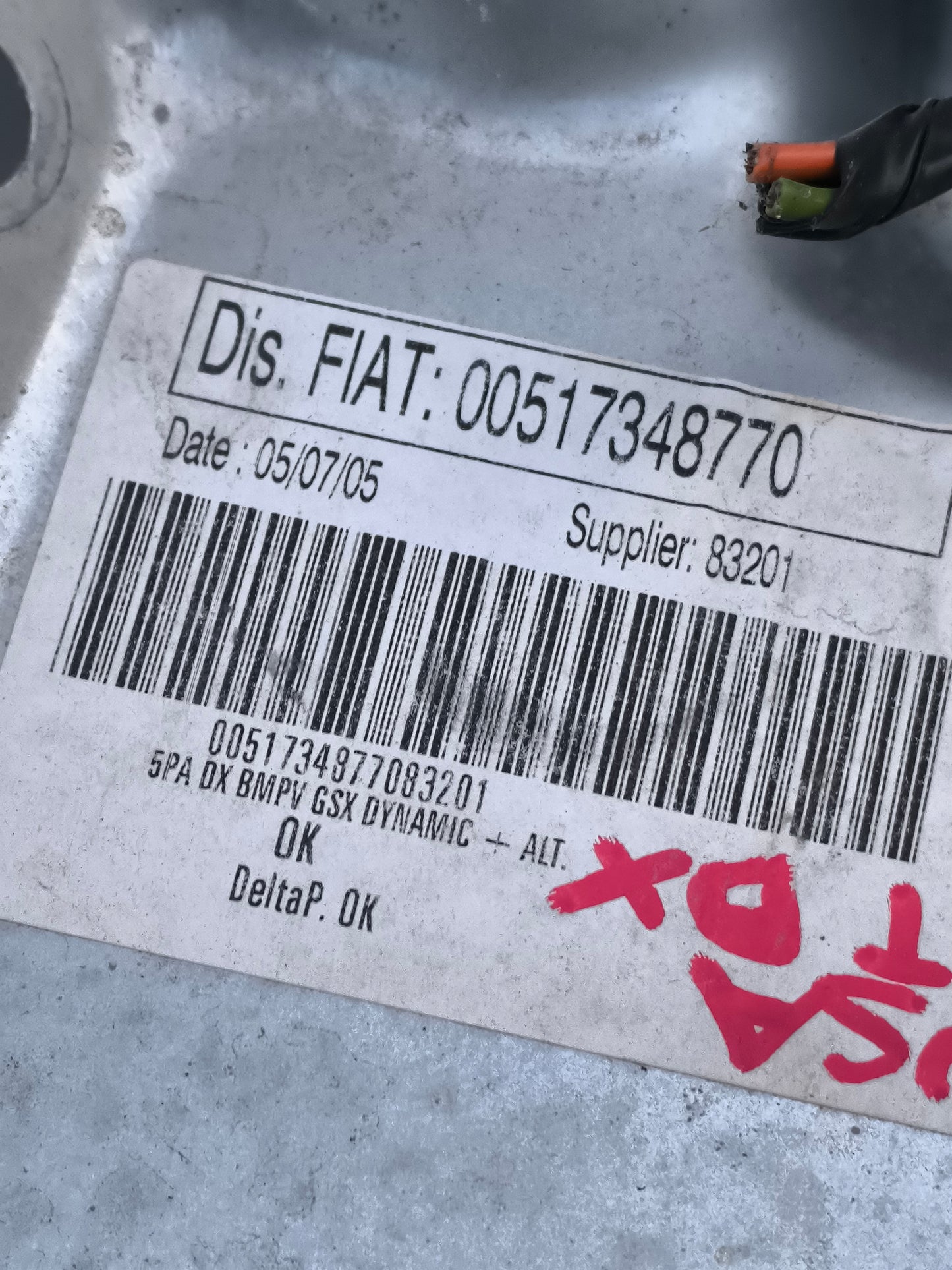 Cremagliera a pannello anteriore dx Lancia Musa anno 2007 cod: 00517348770 ecoAG7772