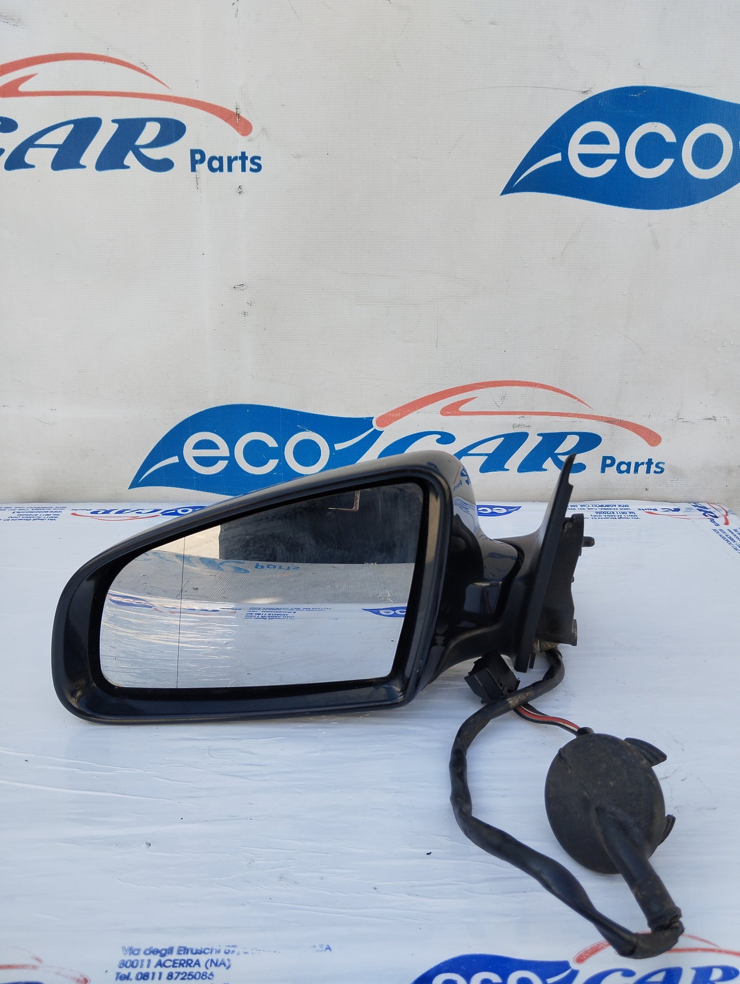 Schwarzer linker elektrischer Außenspiegel Audi A3 8P1 2004 9-adrig ecoAG5667