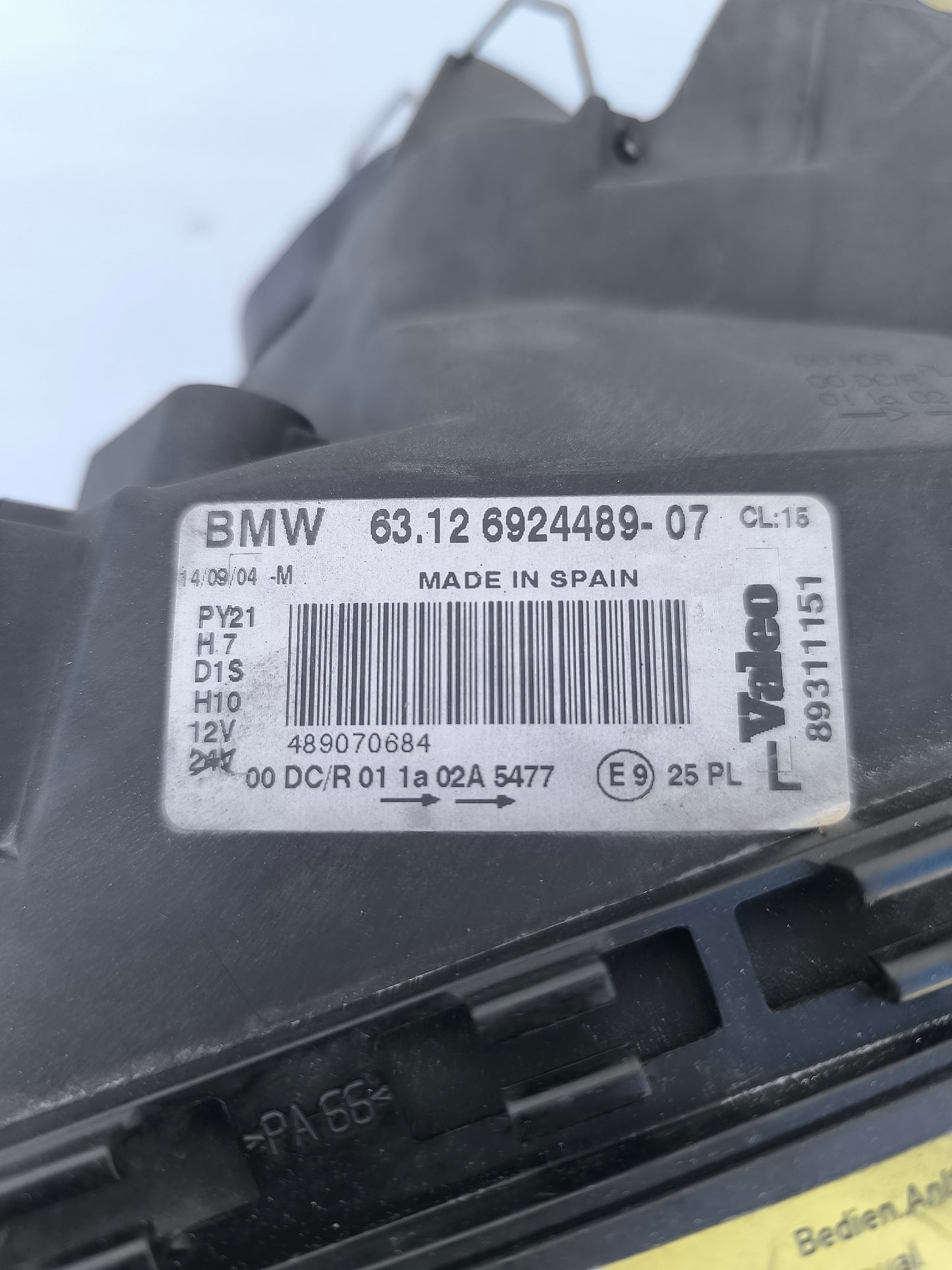 Linker Xenon-Frontscheinwerfer BMW 1er e87 ecoAG6628