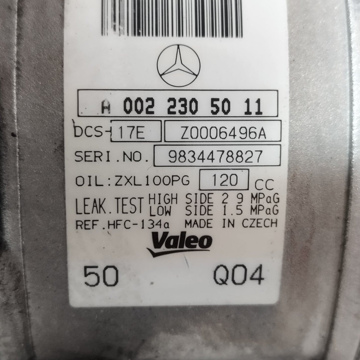 Klimakompressor Mercedes GLK 2.2 D 2011 Code: A0022305011 ecoAC13228