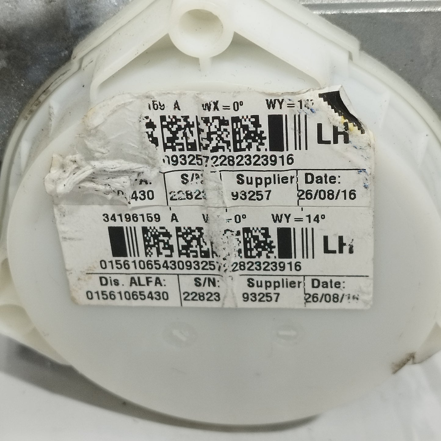 Left seat belt Alfa Romeo Giulietta 2015 Code: 01561065430 ecoAC11980