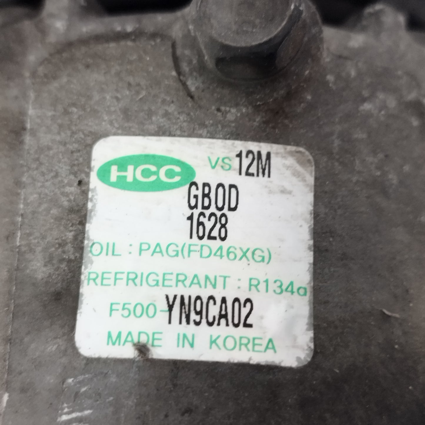 Compressore A/C Hyundai IX20 1.4 D 2011 Codice: yn9ca02 ecoAC13511