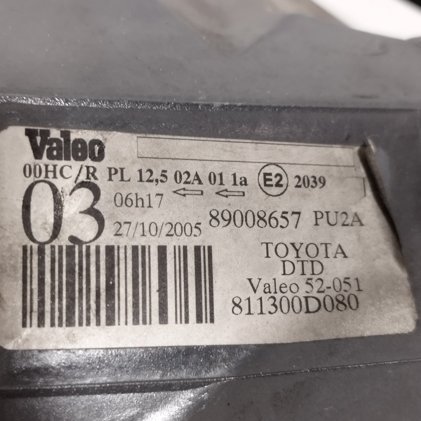 Fanale anteriore dx Toyota Yaris 2003-2005 Restyling cod: 89008657 ecoAC16717