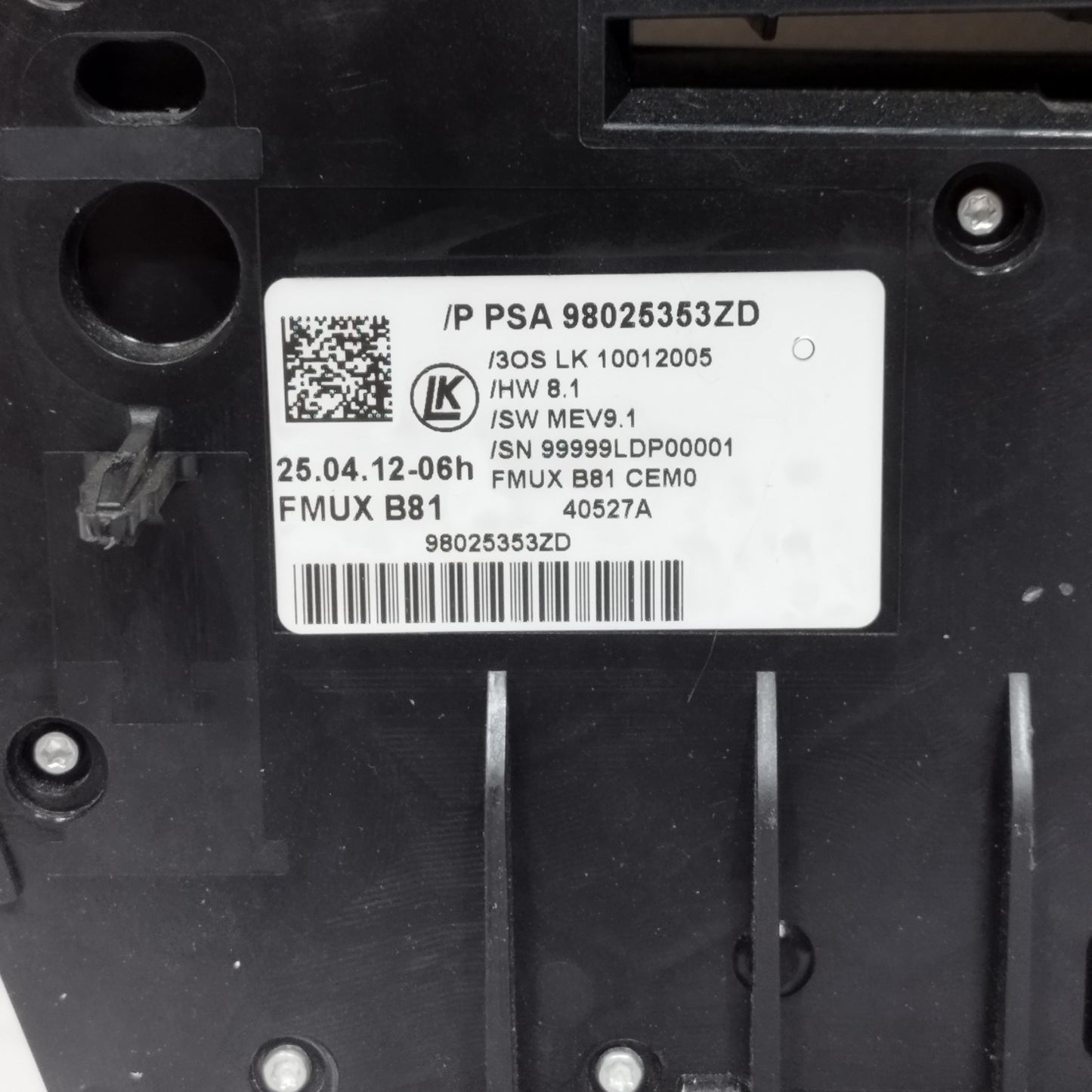 Consolle centrale Citroen DS5 2012 Codice: 98025353ZD ecoAC13173