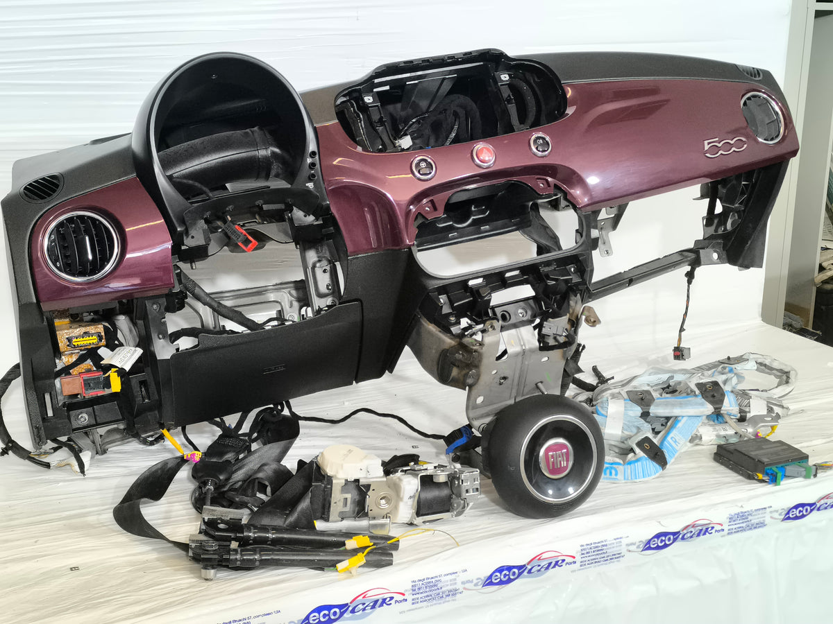 Kit Airbag bordeaux Fiat 500 Doolcevita anno 2015-2023 Restyling cod: 52056238 ecoAG9943