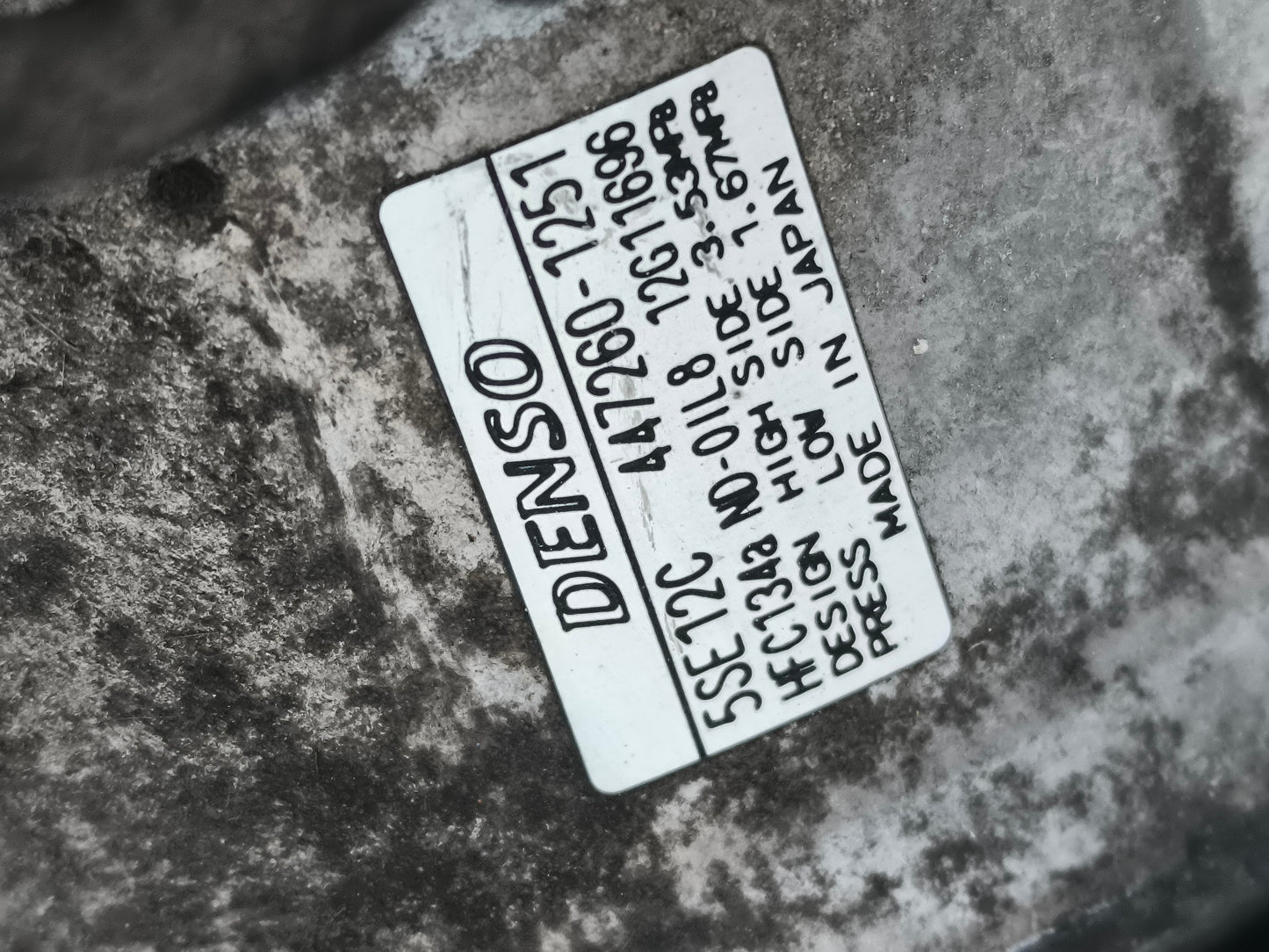 Compressore aria condizionata Toyota RAV 4 2.2 D anno 2008 cod: 447260-1251 ecoAG7843