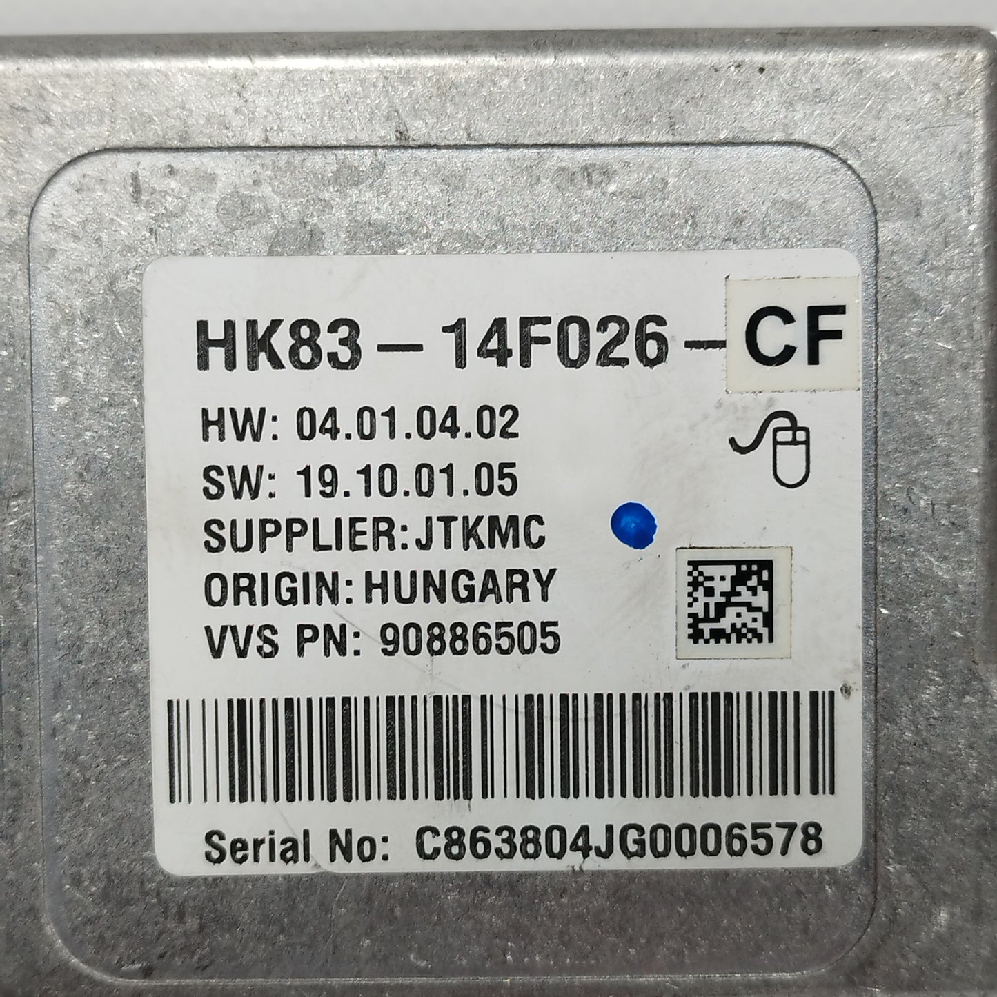 Jaguar F-Pace 2018 Rear View Camera Control Unit Code: HK83-14F026-CF ecoAC11364