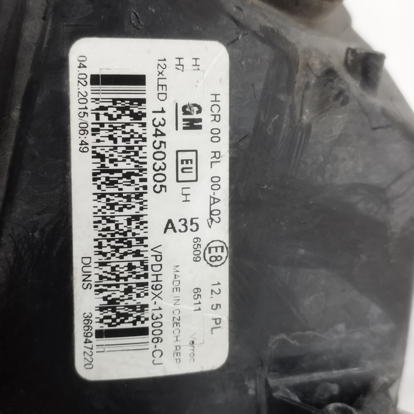 Fanale anteriore sx Opel Adam 2012-2019 cod: 13450305 ecoAC15229
