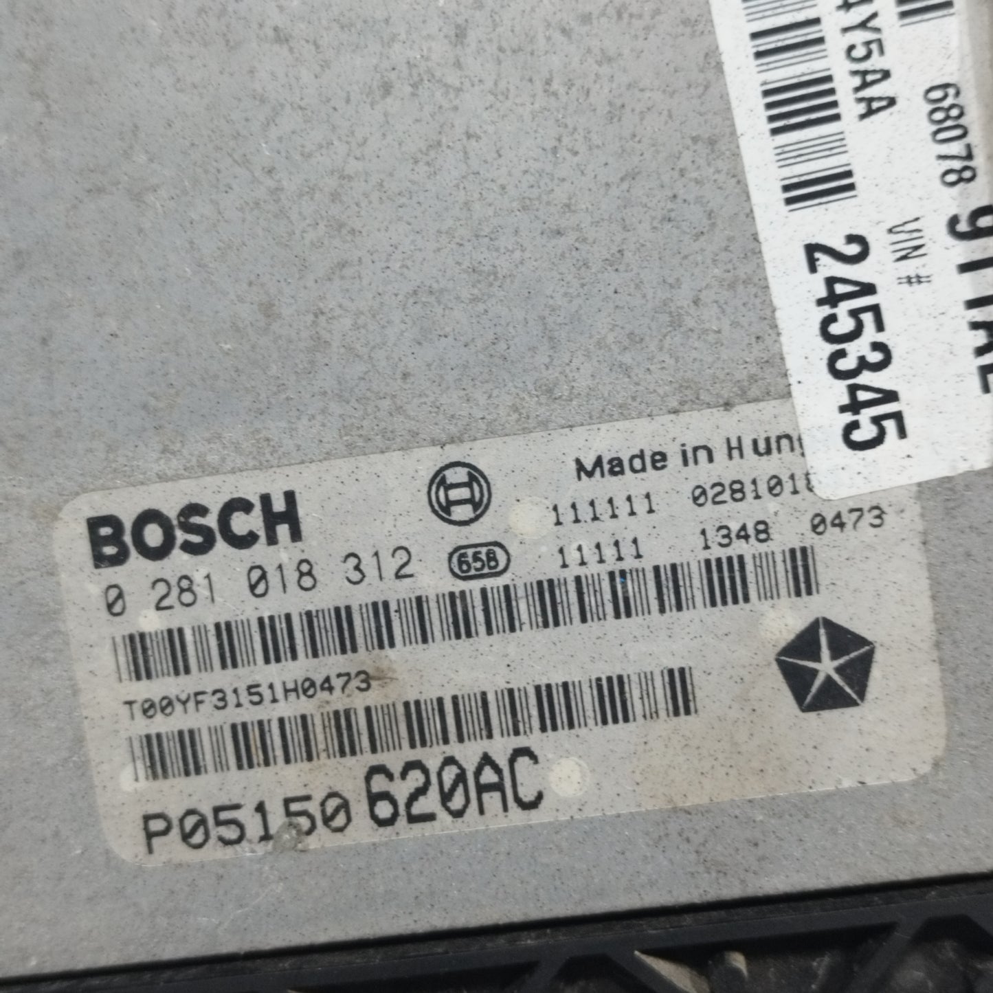 Zündsatz Fiat Freemont 2.0 MJT 2012 Code: 0281018312 ecoAC9152