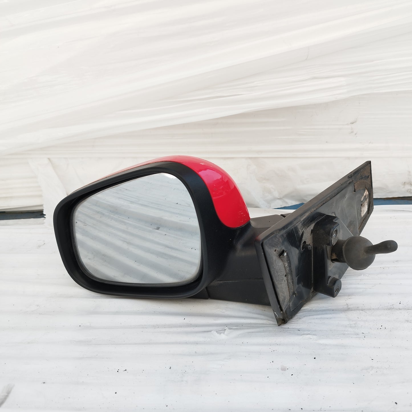 Specchietto manuale anteriore sx rosso Chevrolet Spark 2010-2015 ecoDM385