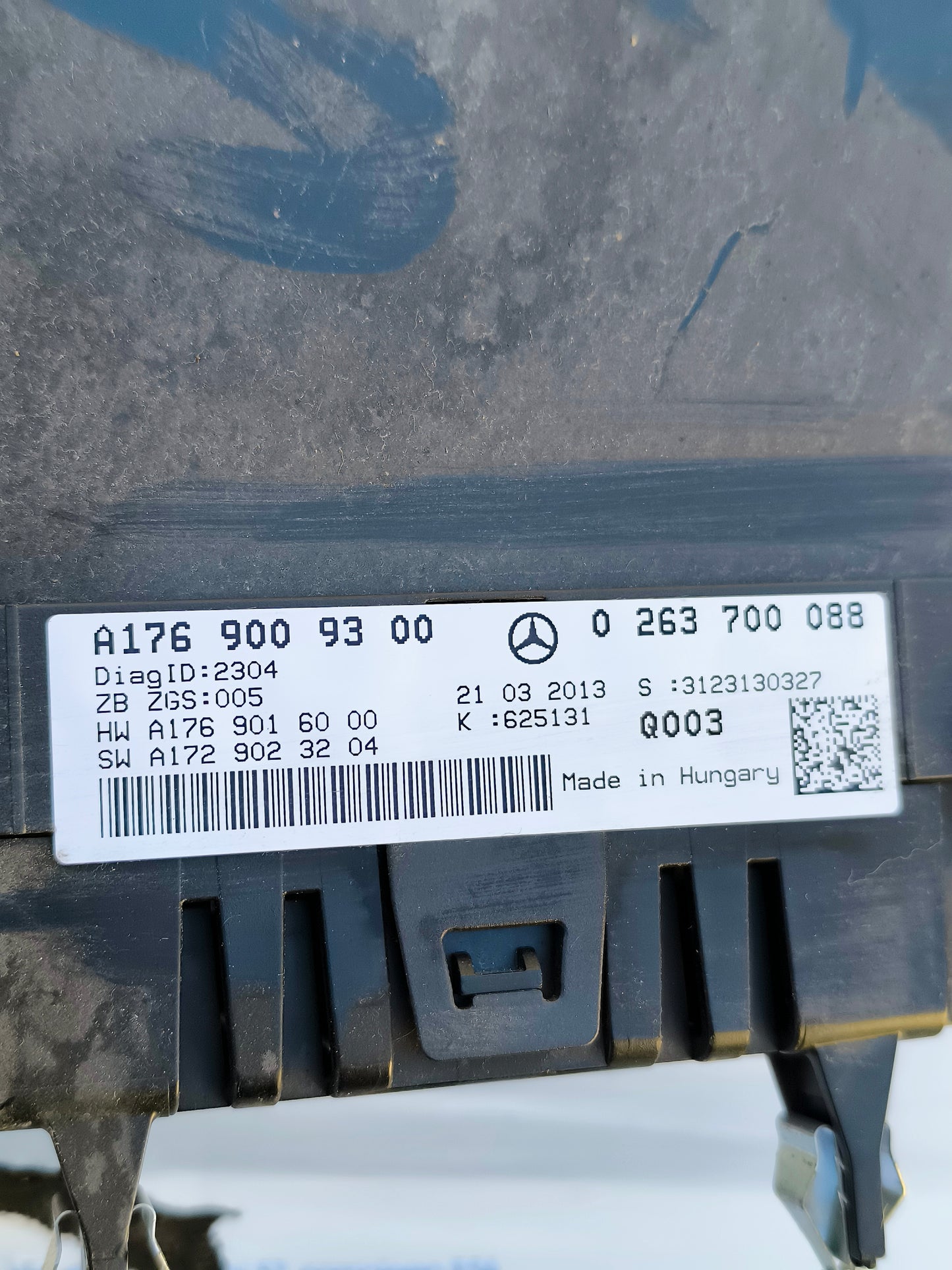 Mercedes A-Class w176 180CDI Instrument Cluster code: A1769009300 ecoAG5974