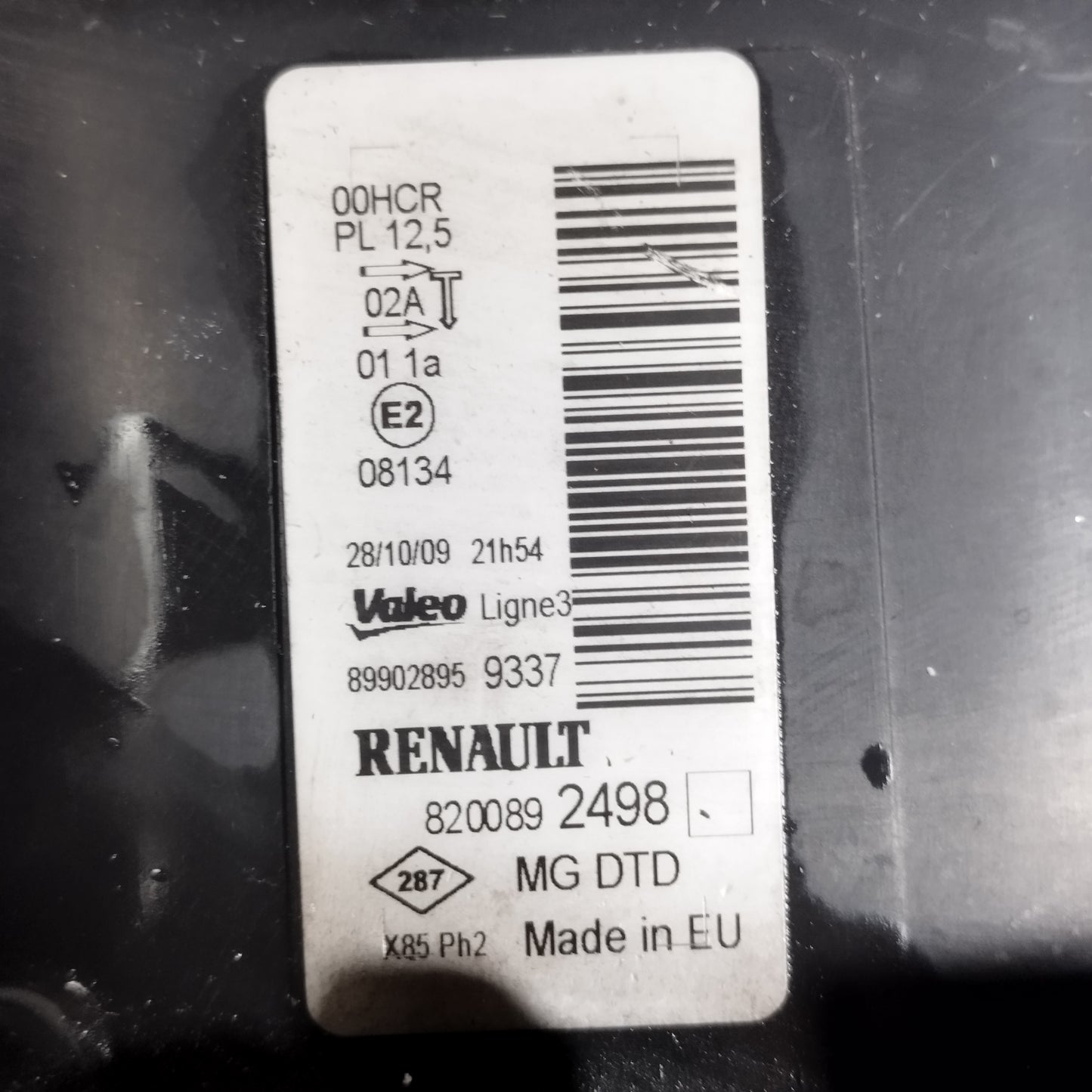Fanale anteriore dx Renault Clio 2009-2012 Restyling cod: 8200892498 ecoAC15125