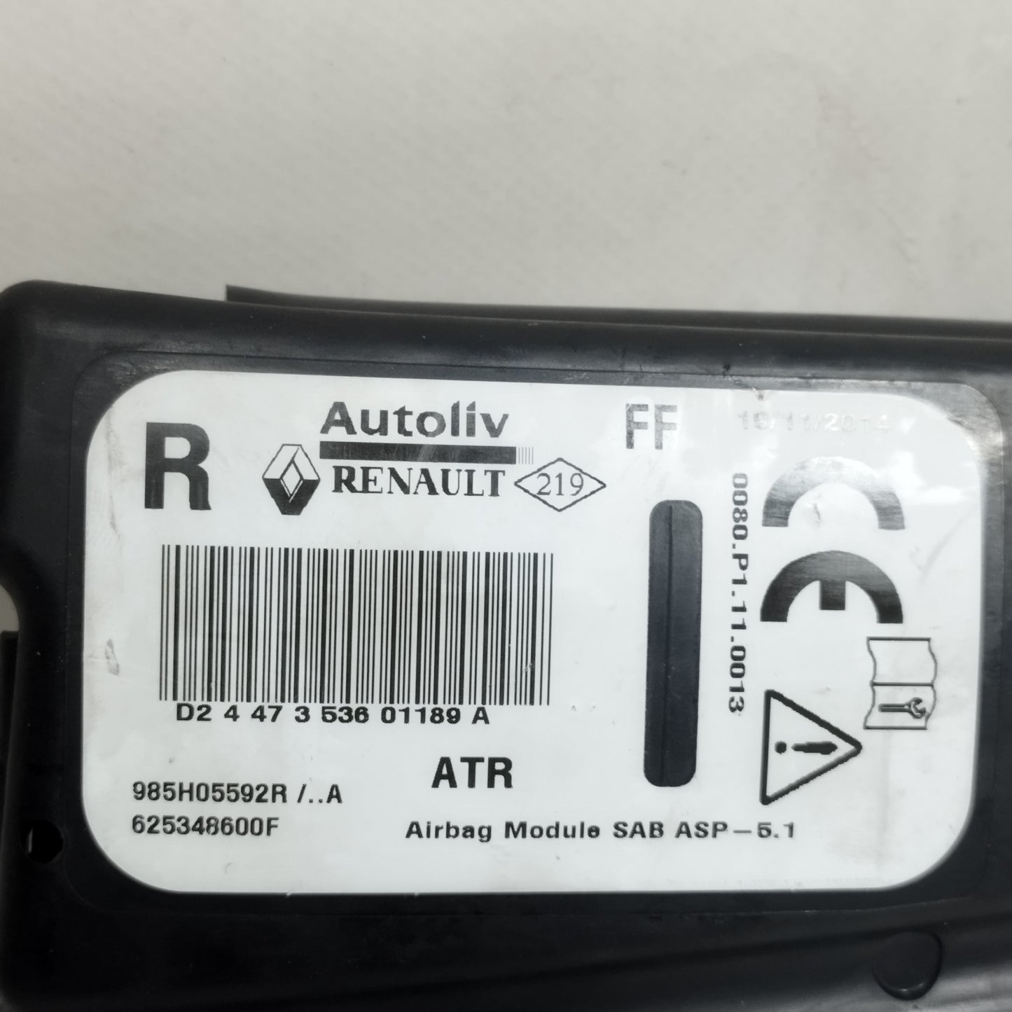 Airbag sedile anteriore dx Renault Clio IV (X98) 2014-2019 cod: 985H05592R ecoAC16535