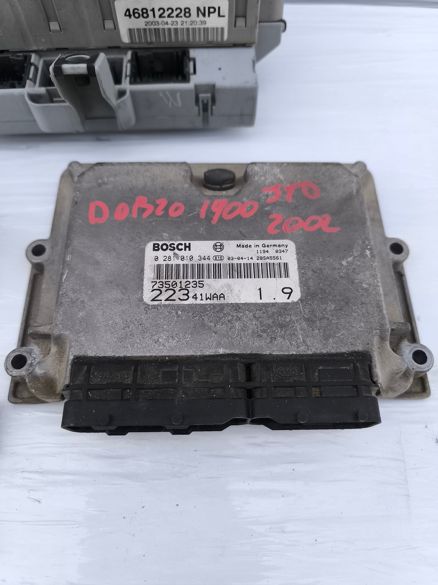 Kit accensione Fiat Doblo 1.9 JTD 2002 cod: 0281010344 ecoAG7849