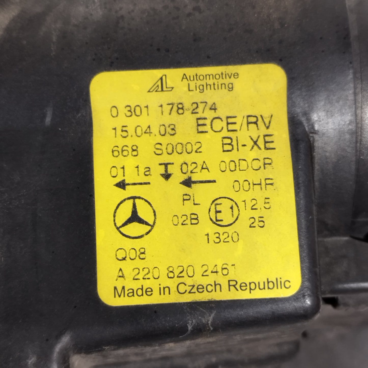 Fanale anteriore Dx Mercedes Classe S W220 2003 Xenon Cod: 0301178274 ecoAC13665