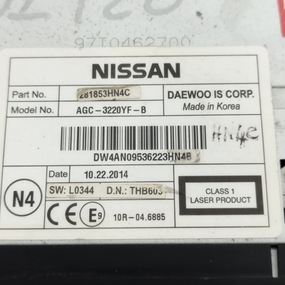 Autoradio Nissan Micra K13 2010-2017 cod: 281853hn4c ecoAC17359
