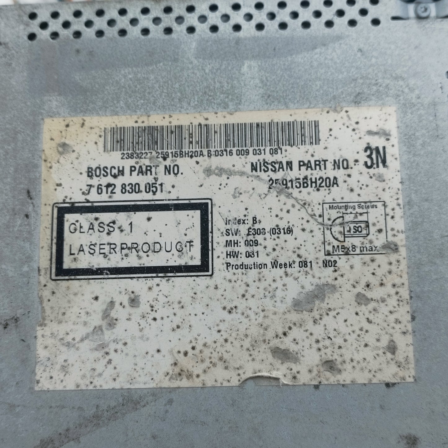 Autoradio Nissan Micra K13 2010 cod: 7612830051 ecoAC14773