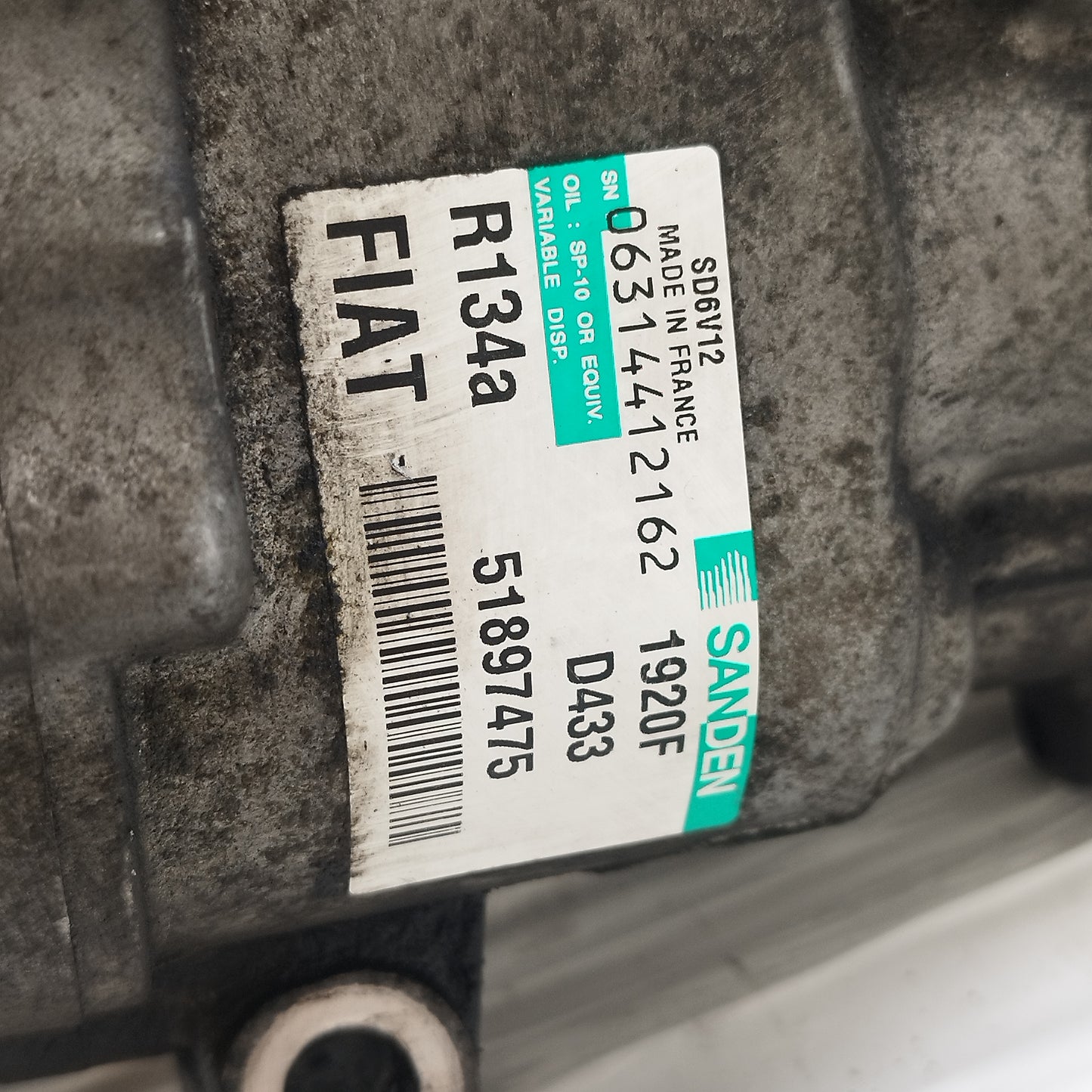 Compressore a / c Lancia Delta III serie (844) 1.6 MTJ 2010 cod: 51897475 ecoAC16086