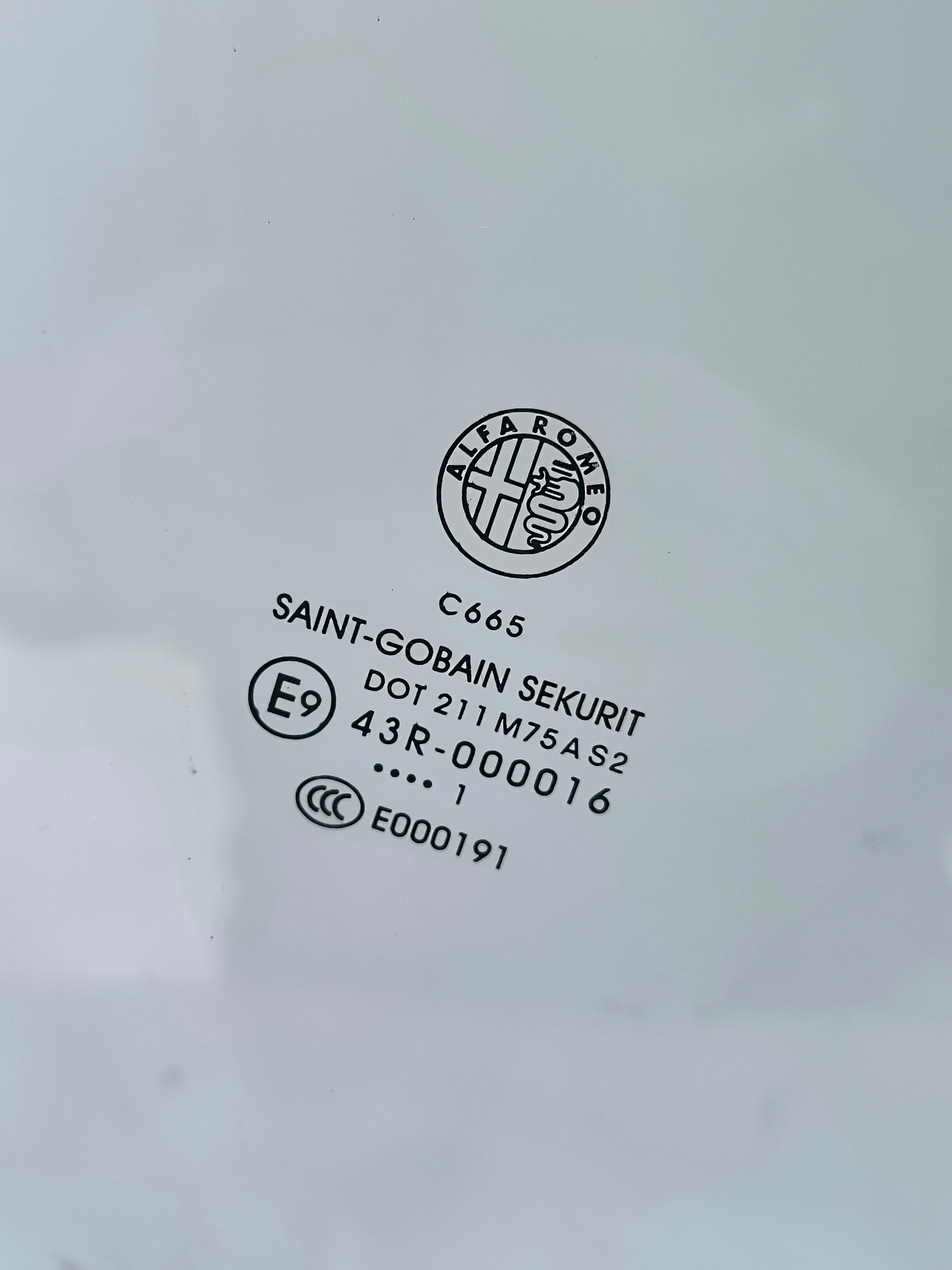 Vetro scendente anteriore destro Alfa Romeo Giulietta anno 2016 ecoAG6793