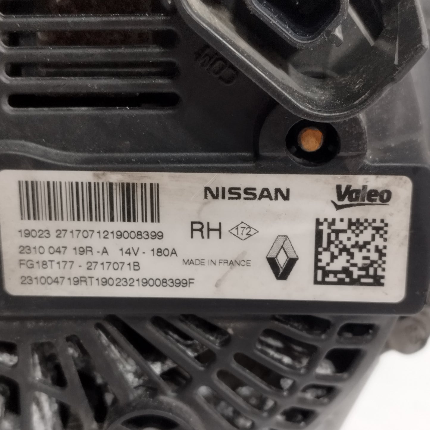 Alternatore Renault Kadjar 1.5DCI 2018 1 Pin Cod: 231004719R-A ecoAC13790