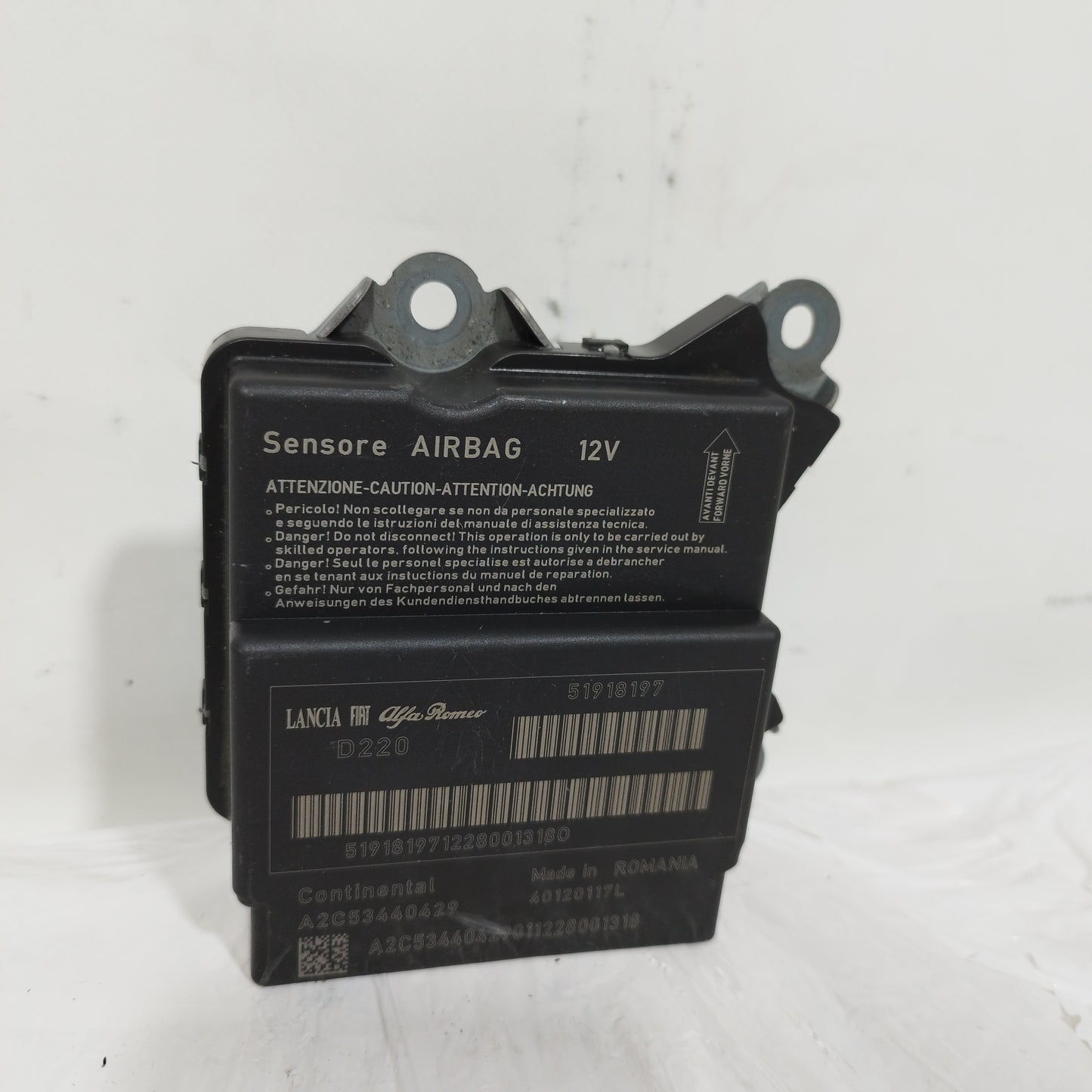 Centralina airbag Fiat Punto Evo 2012 cod: 51918197 ecoAC9070