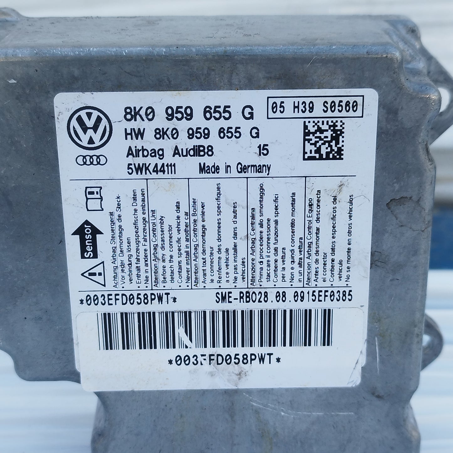Kit airbag Audi A4 2010 cod: 8K0959655G ecoAC15820