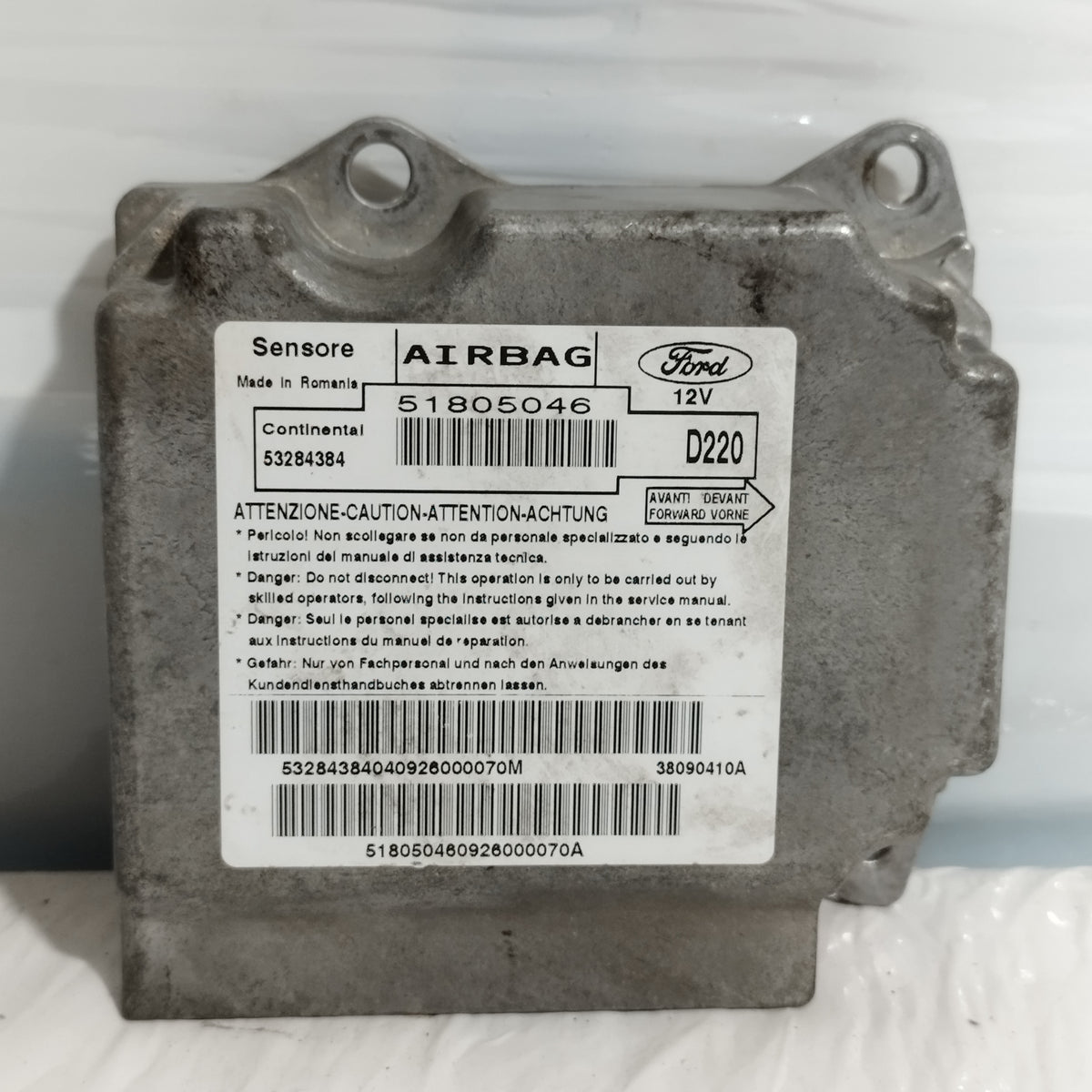 Kit airbag Ford Ka (RU8) 2008-2016 cod: 51805046 ecoAC16893