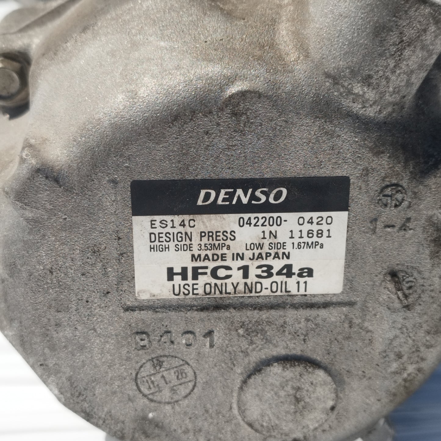 Compressore a / c Toyota Auris / Prius 1.8 B / Ibrida 2011 cod: 042200-0420 ecoAC15762