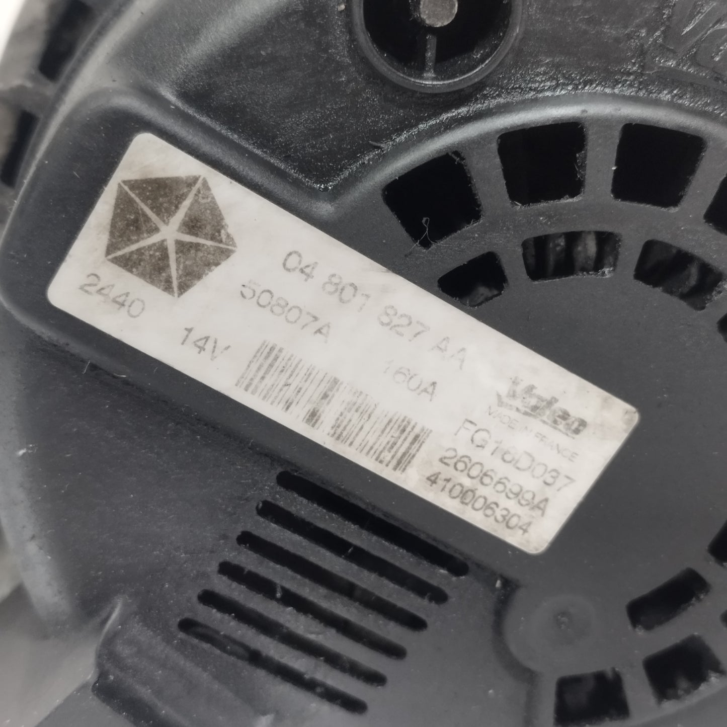 Alternatore Jeep Compass 2.2D 2011 cod: 04801827AA ecoAC15315