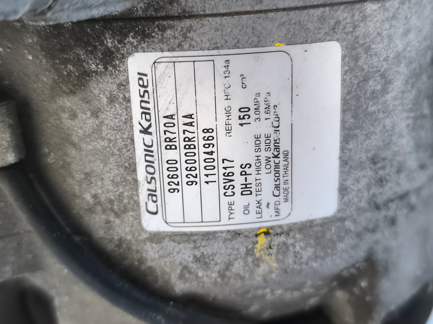 Compressore aria condizionata Nissan Qashqai 2.0 DCI anno 2010 cod: 92600br70a ecoAG8127