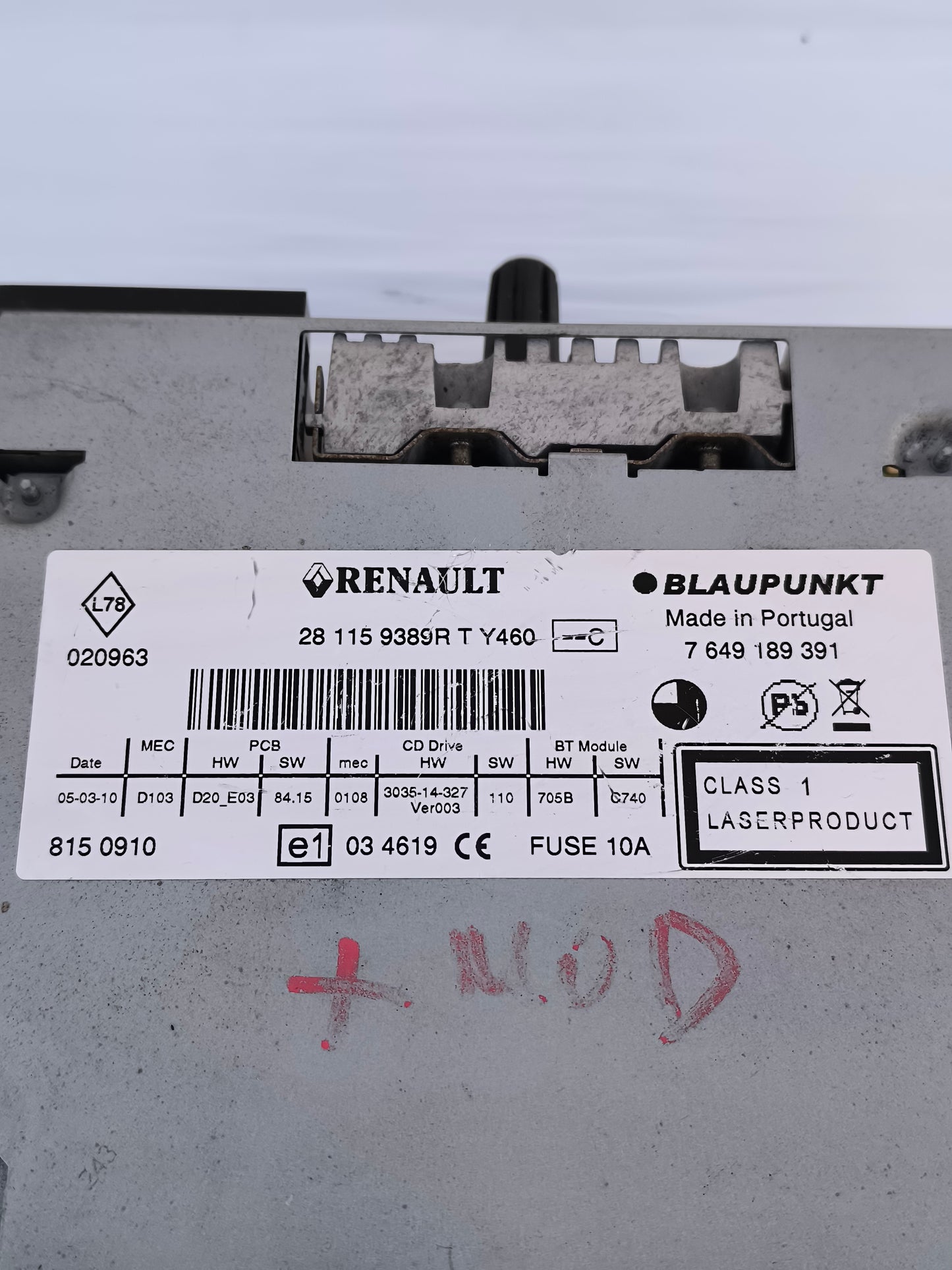 Autoradio Renault Scenic X-Mod cod: 7649189391 ecoAG7839