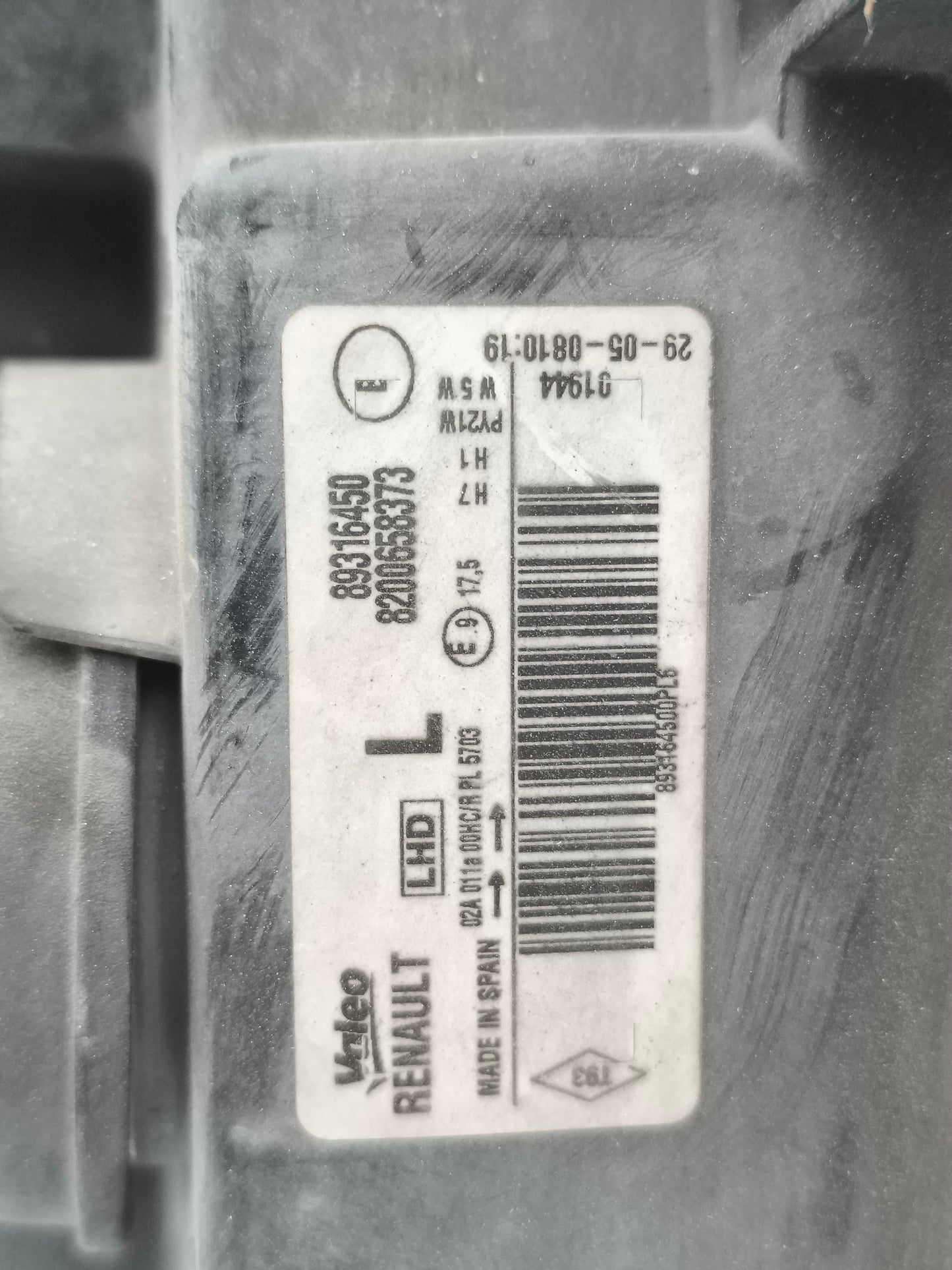 Fanale anteriore sx Renault Modus anno 2008 ecoAG7695