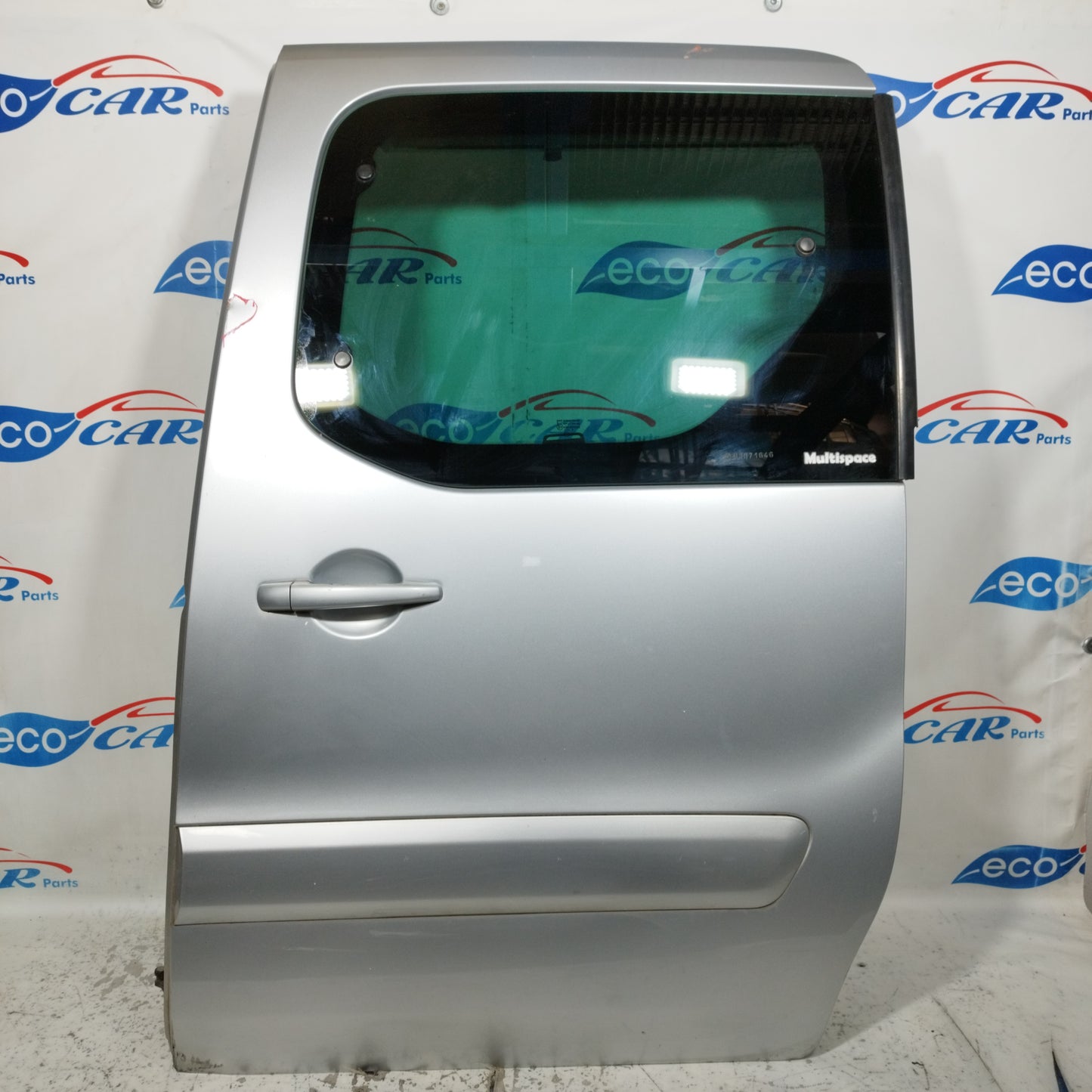 Rear left sliding door silver grey Peugeot Partner 2010 ecoAC10374