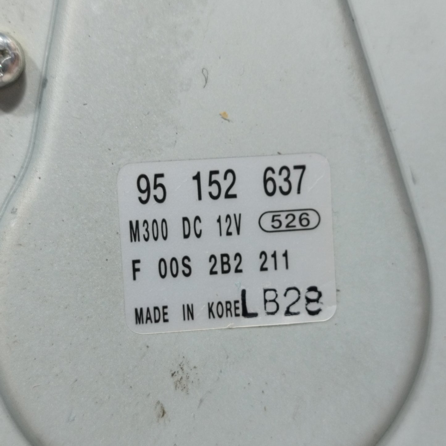 Rear wiper motor Chevrolet Spark 2011 code: 95152637 ecoAC9708