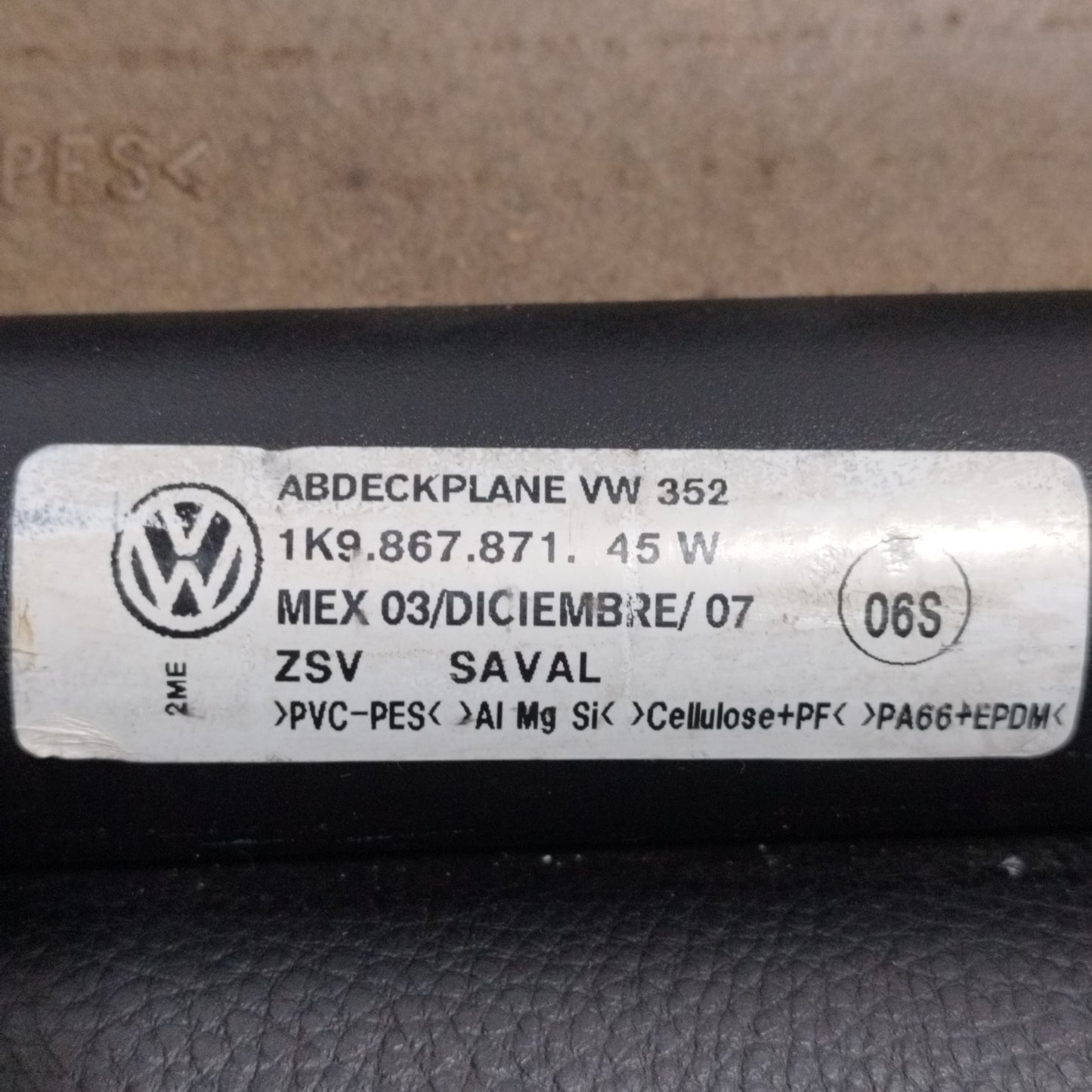 Cappelliera a Rullo Volkswagen Golf 5 Variant SW 2006 Cod: 1k9867871 ecoAC10918