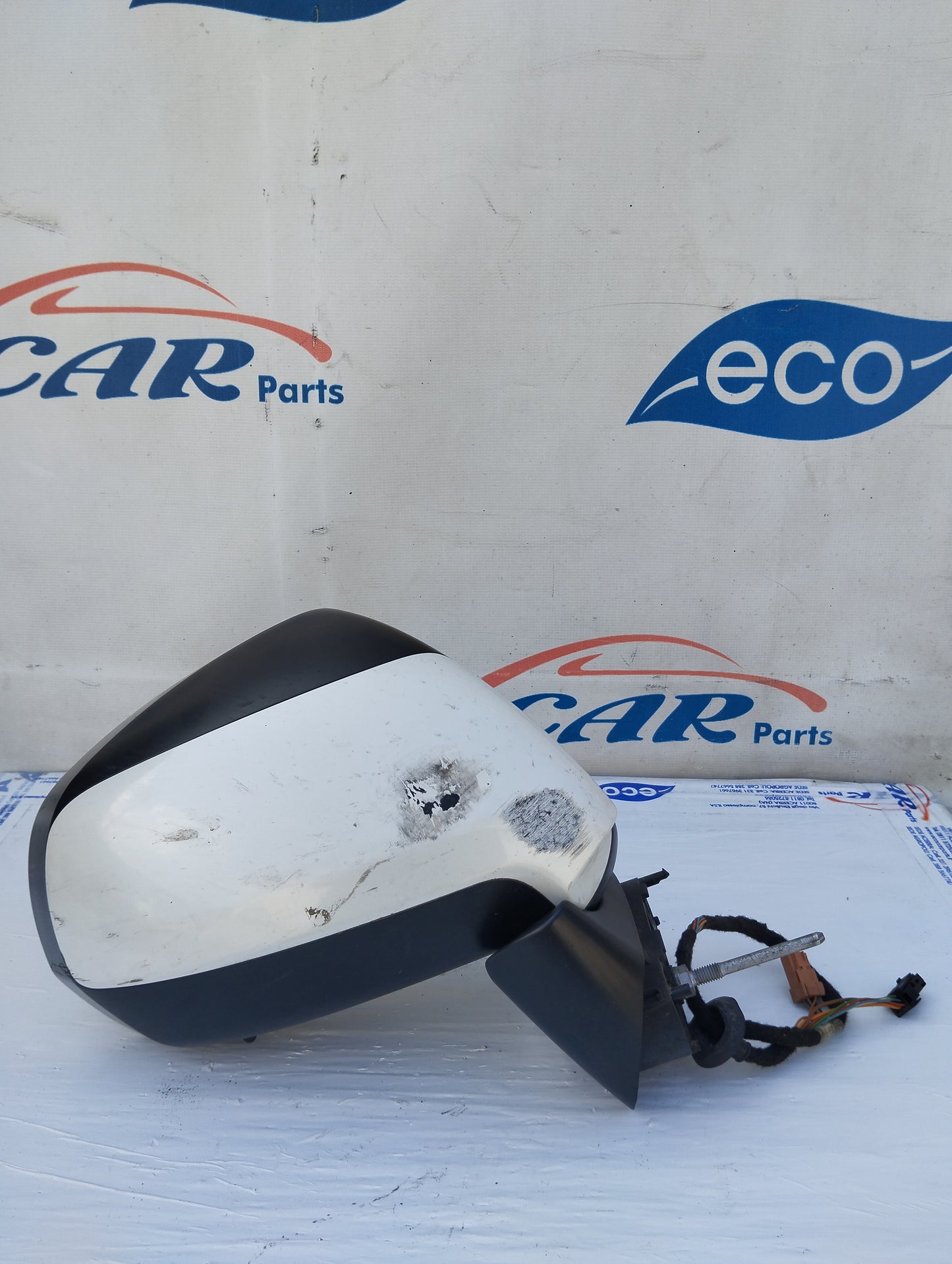 Elektrischer rechter Außenspiegel, weiß, Peugeot 3008, Baujahr 2012, 11-adrig, 2-polig, ecoAG5684