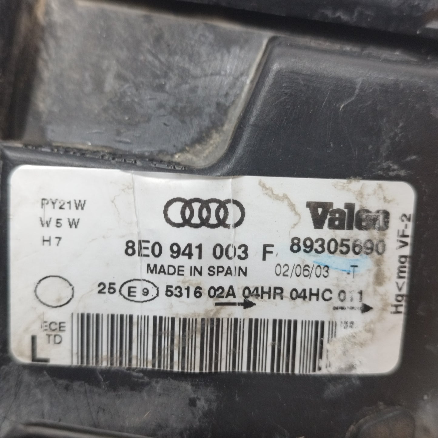 Fanale anteriore sx Audi A4 SW 2002 Cod: 8E0941003F ecoAC8487